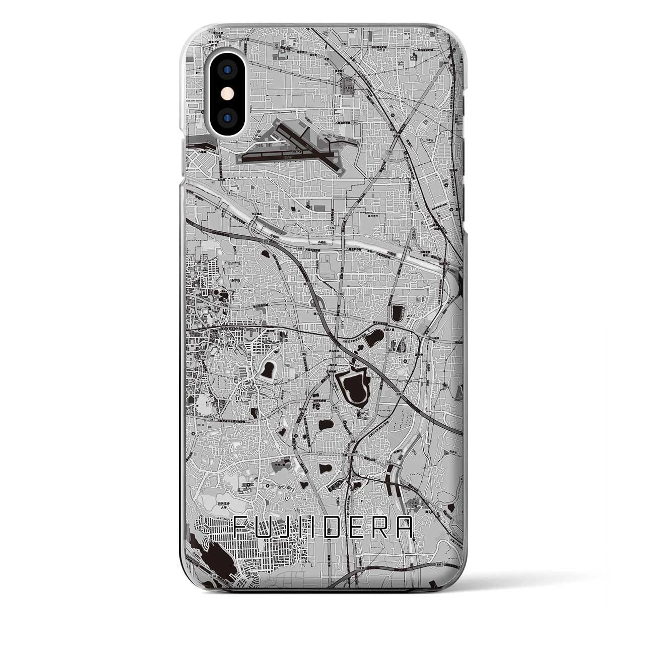 【藤井寺（大阪府）】地図柄iPhoneケース（クリアタイプ）