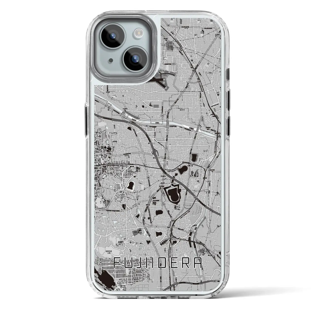 【藤井寺（大阪府）】地図柄iPhoneケース（MagSafeタイプ）