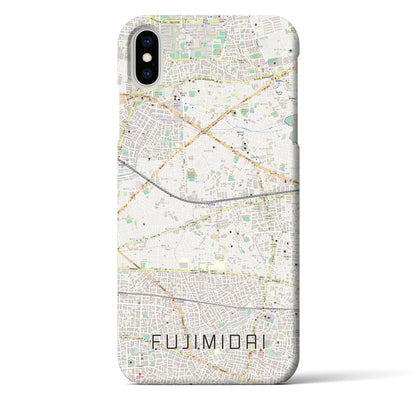 【富士見台（東京都）】地図柄iPhoneケース（バックカバータイプ）