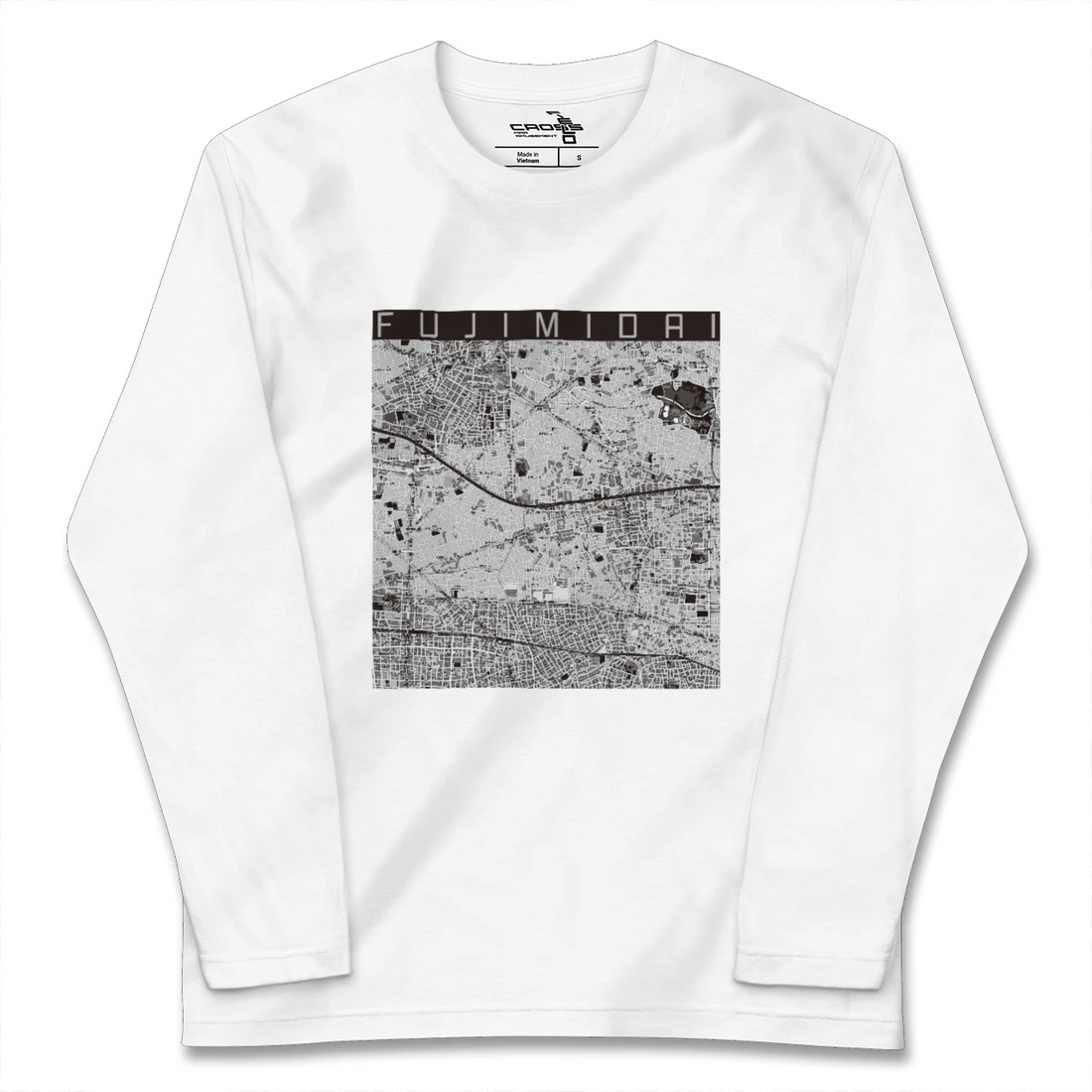 【富士見台（東京都）】地図柄ロングスリーブTシャツ