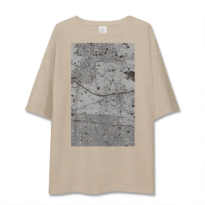 【富士見台（東京都）】地図柄ビッグシルエットTシャツ