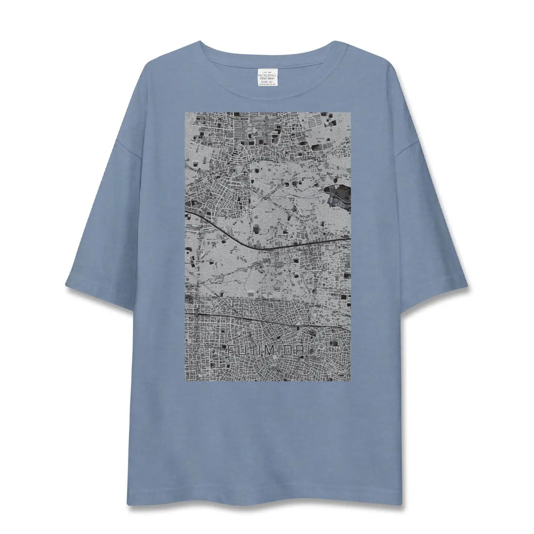 【富士見台（東京都）】地図柄ビッグシルエットTシャツ