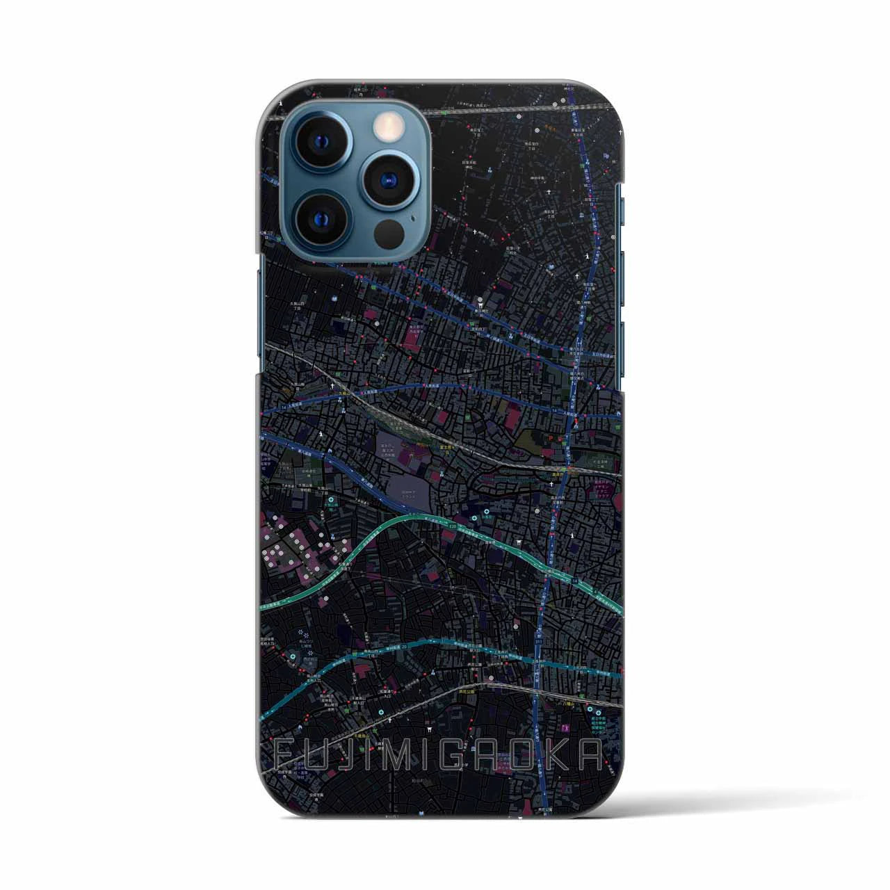 【富士見ヶ丘（東京都）】地図柄iPhoneケース（バックカバータイプ）