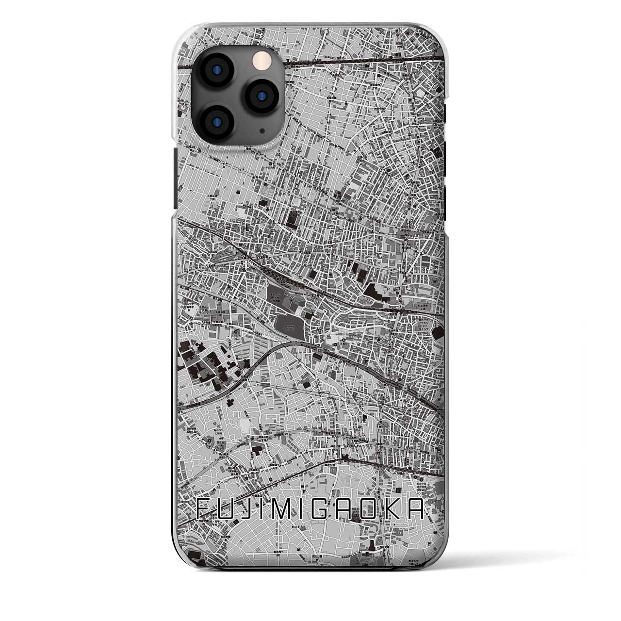 【富士見ヶ丘（東京都）】地図柄iPhoneケース（クリアタイプ）