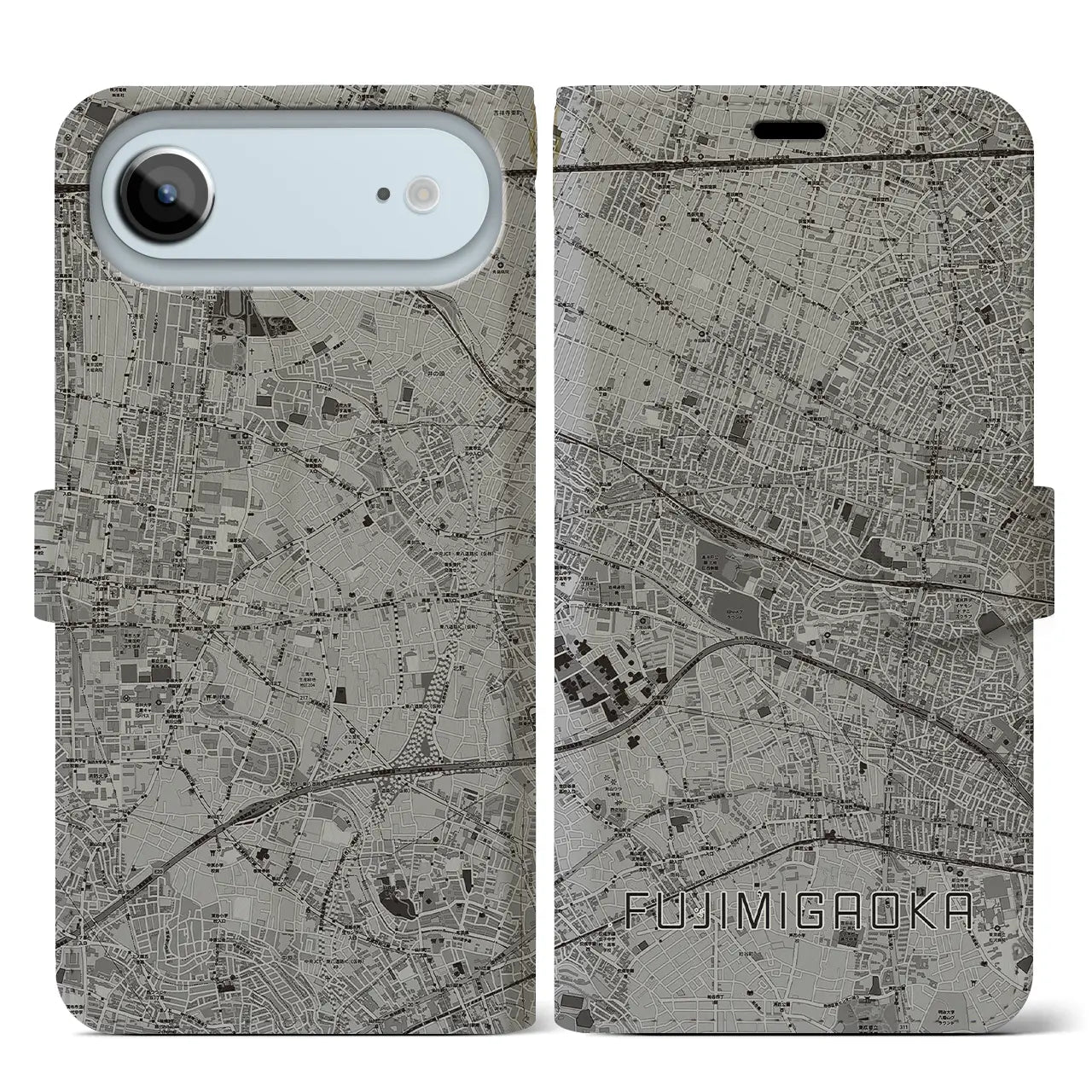 【富士見ヶ丘（東京都）】地図柄iPhoneケース（手帳タイプ）
