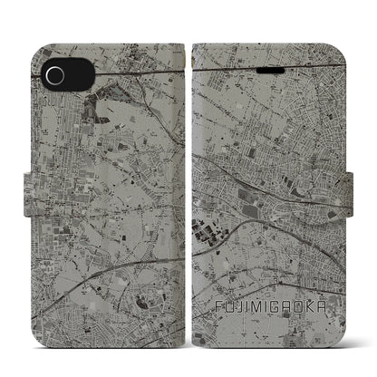 【富士見ヶ丘（東京都）】地図柄iPhoneケース（手帳タイプ）モノトーン・iPhone SE（第3 / 第2世代） / 8 / 7 / 6s / 6 用