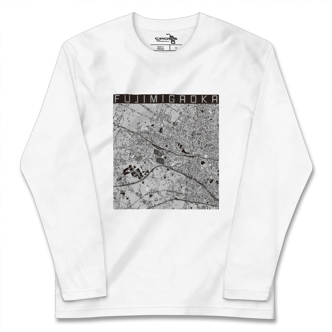 【富士見ヶ丘(東京都)】地図柄ロングスリーブTシャツ