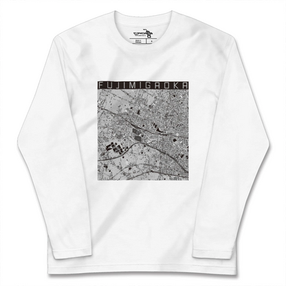【富士見ヶ丘（東京都）】地図柄ロングスリーブTシャツ