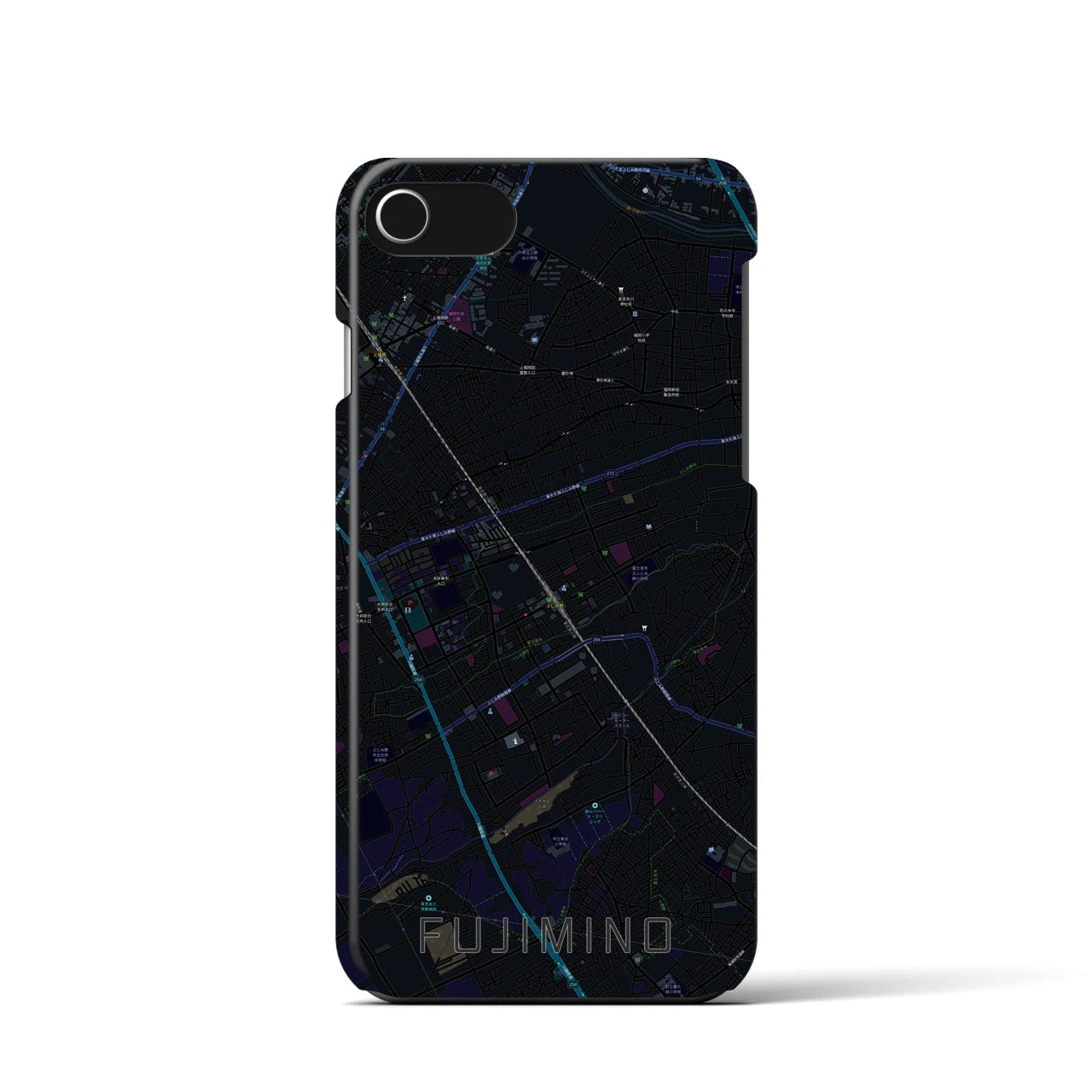 【ふじみ野（埼玉県）】地図柄iPhoneケース（バックカバータイプ）