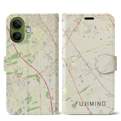 【ふじみ野（埼玉県）】地図柄iPhoneケース（手帳タイプ）
