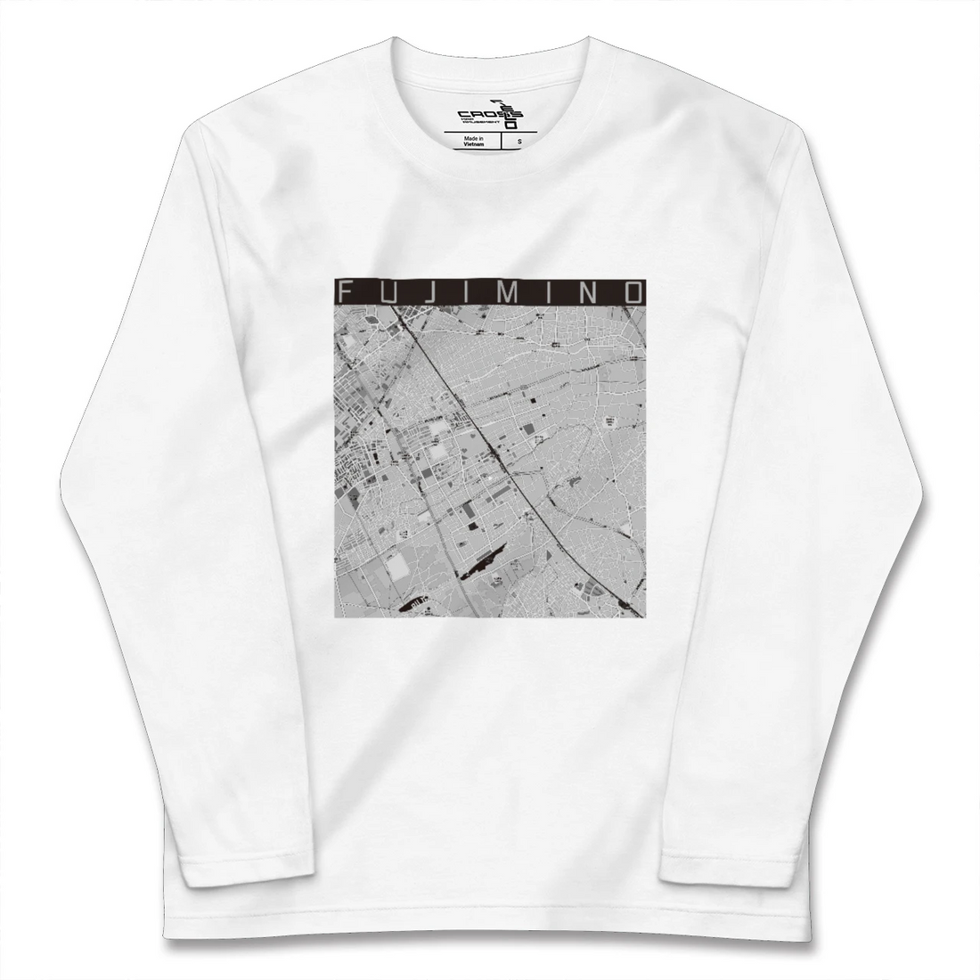 【ふじみ野（埼玉県）】地図柄ロングスリーブTシャツ