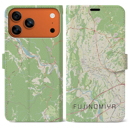 【富士宮（静岡県）】地図柄iPhoneケース（手帳タイプ）
