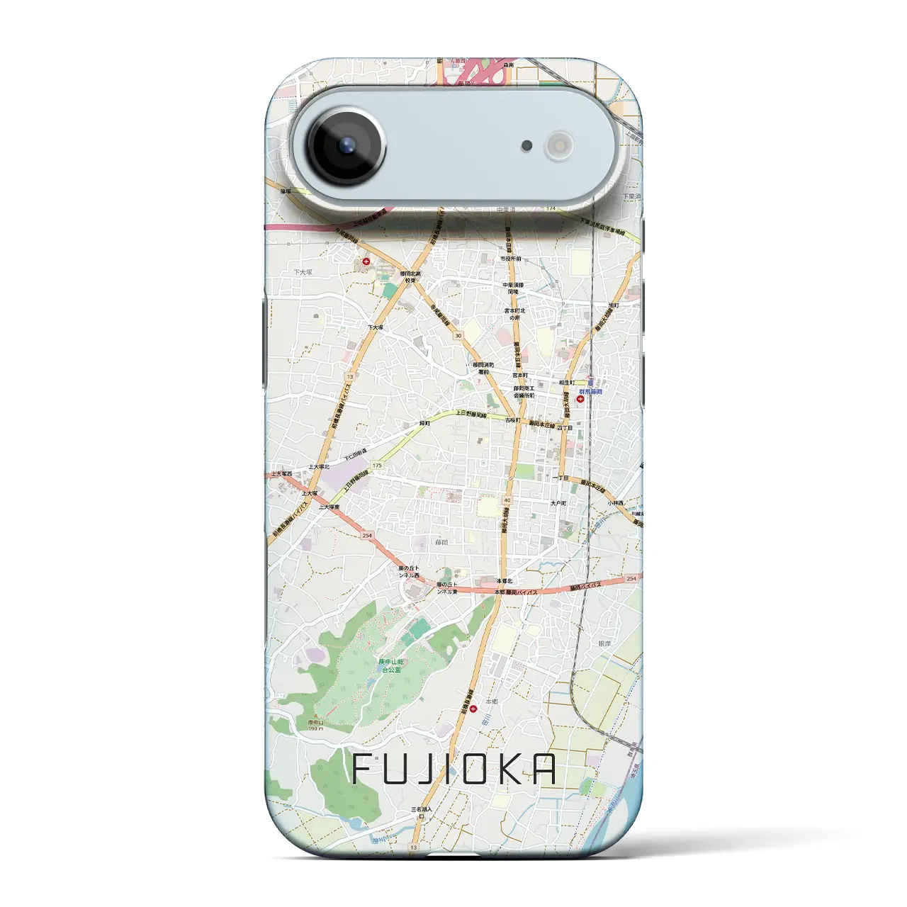 【藤岡2（群馬県）】地図柄iPhoneケース（バックカバータイプ）