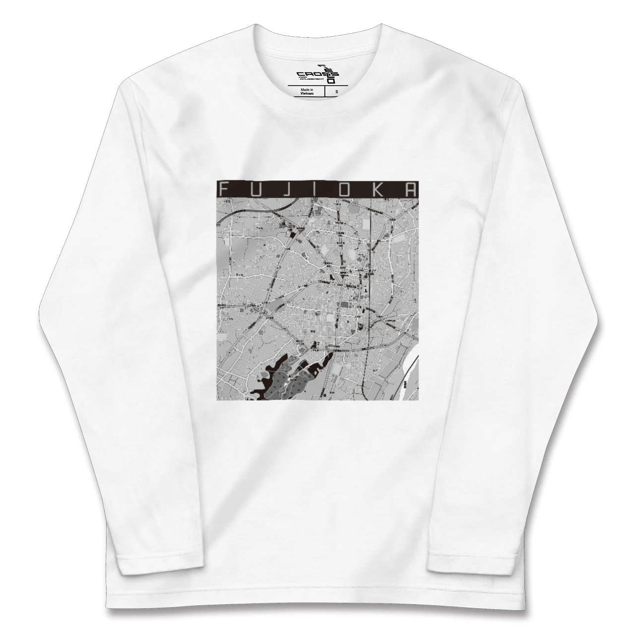 【藤岡2（群馬県）】地図柄ロングスリーブTシャツ