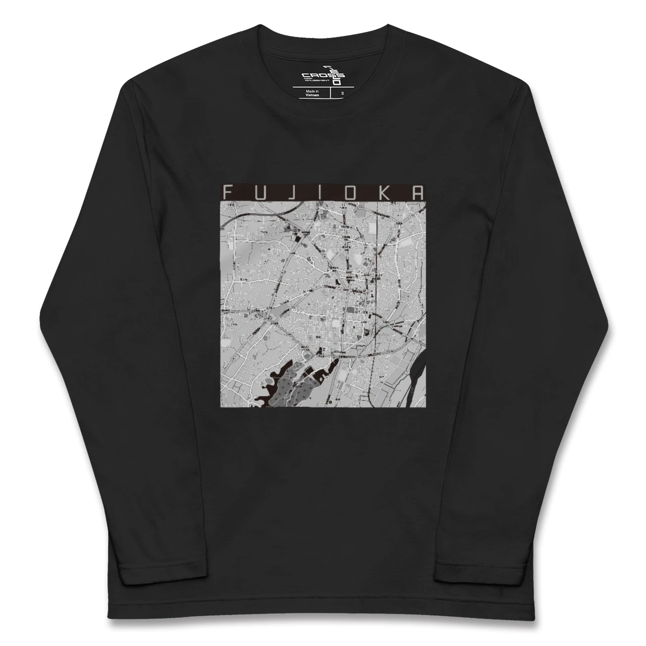 【藤岡2（群馬県）】地図柄ロングスリーブTシャツ