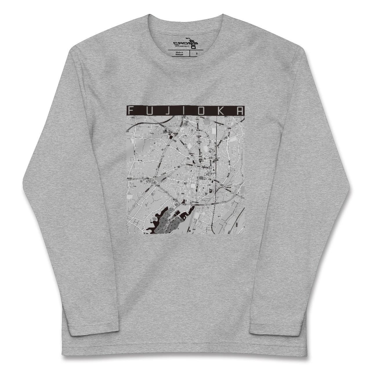 【藤岡2（群馬県）】地図柄ロングスリーブTシャツ