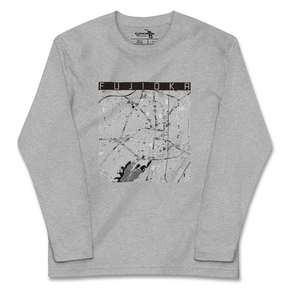 【藤岡2（群馬県）】地図柄ロングスリーブTシャツ