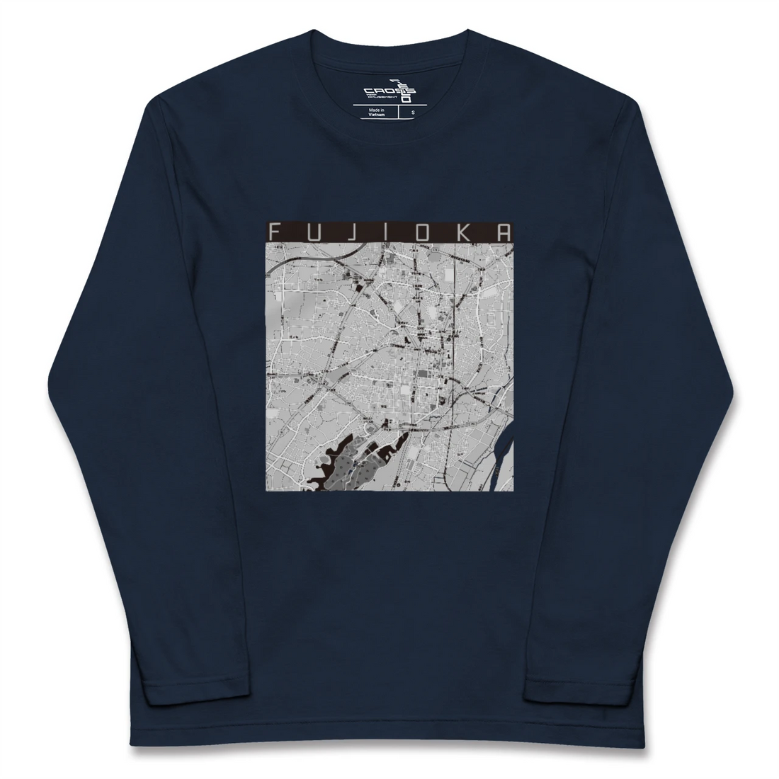 【藤岡2（群馬県）】地図柄ロングスリーブTシャツ