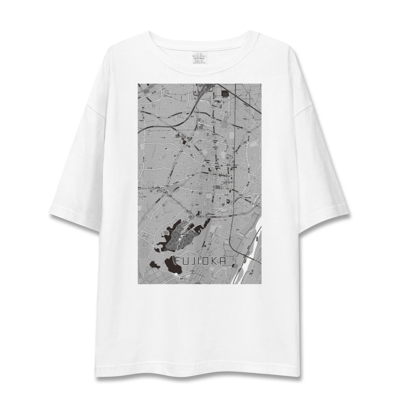 【藤岡2（群馬県）】地図柄ビッグシルエットTシャツ