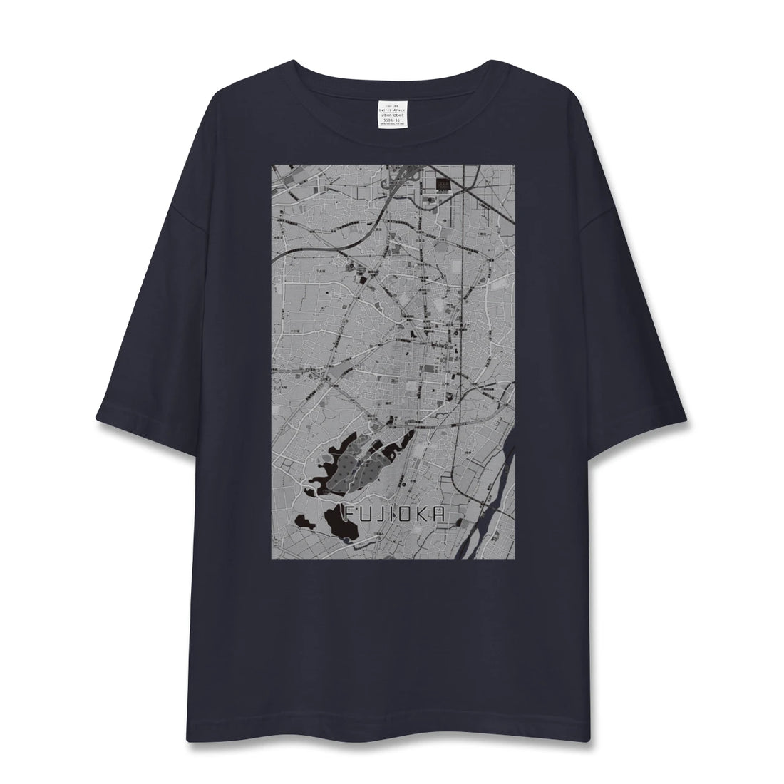 【藤岡2（群馬県）】地図柄ビッグシルエットTシャツ