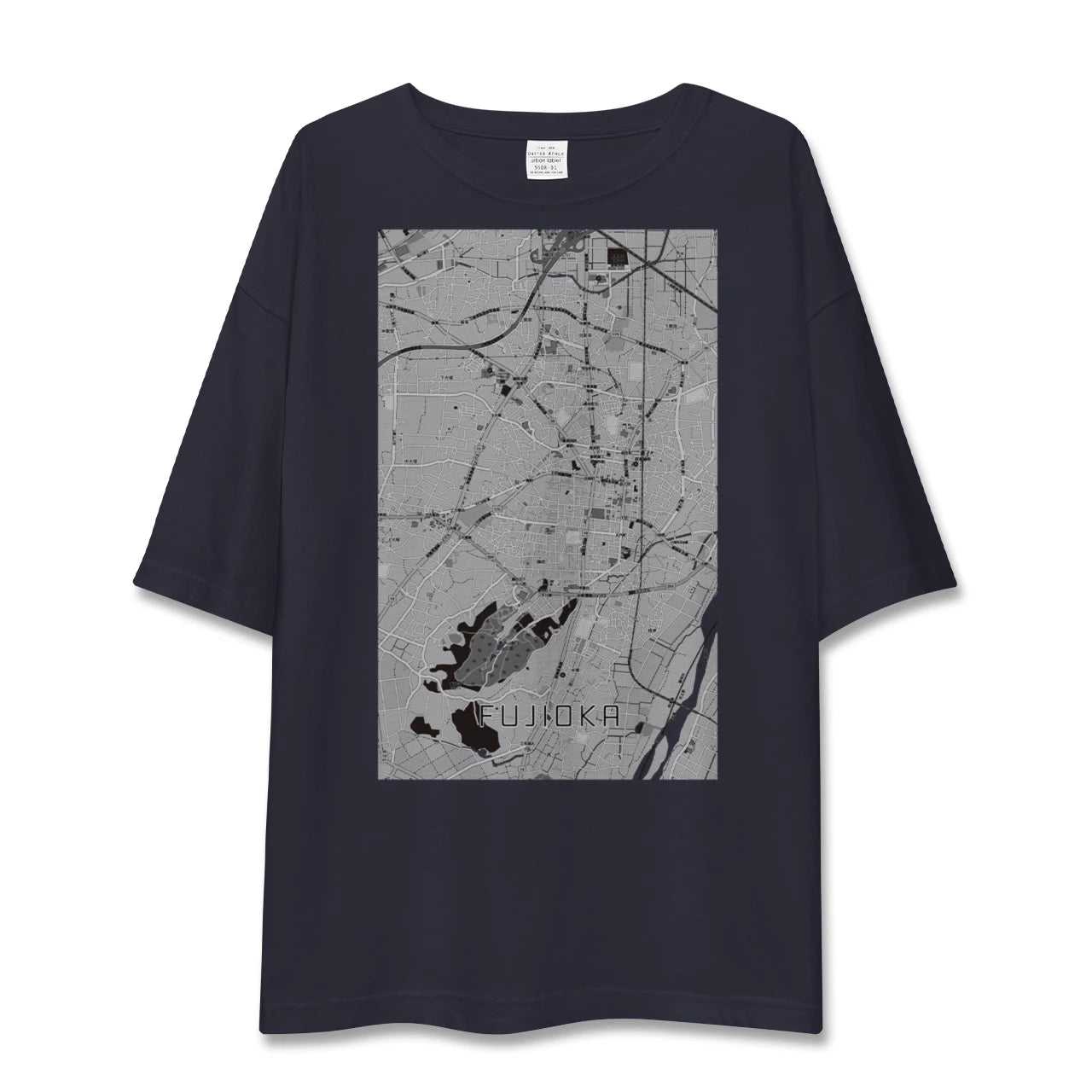 【藤岡2（群馬県）】地図柄ビッグシルエットTシャツ