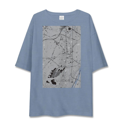 【藤岡2（群馬県）】地図柄ビッグシルエットTシャツ