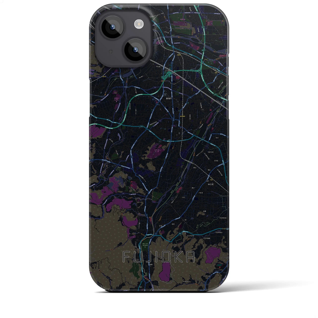 【藤岡（群馬県）】地図柄iPhoneケース（バックカバータイプ）