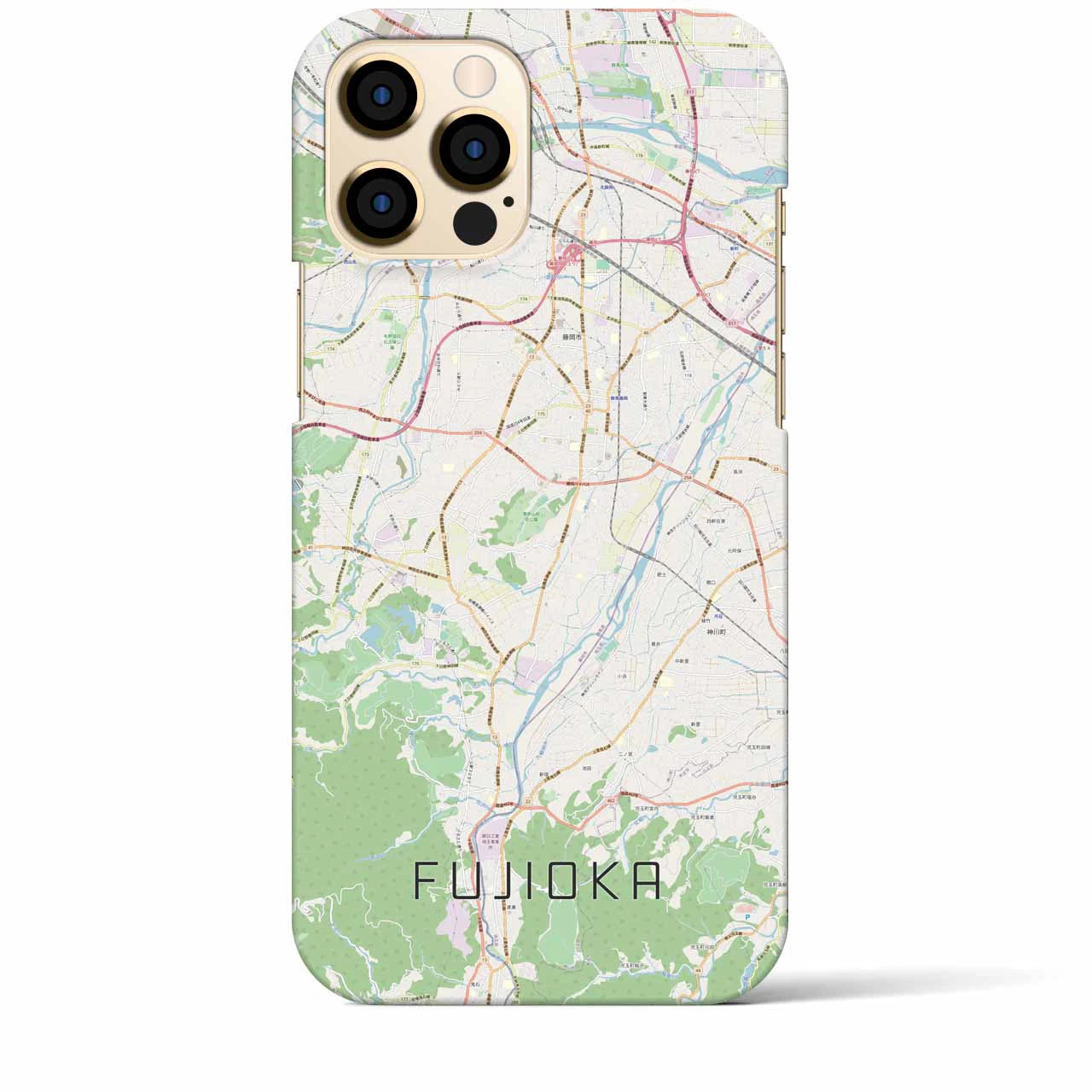 【藤岡（群馬県）】地図柄iPhoneケース（バックカバータイプ）