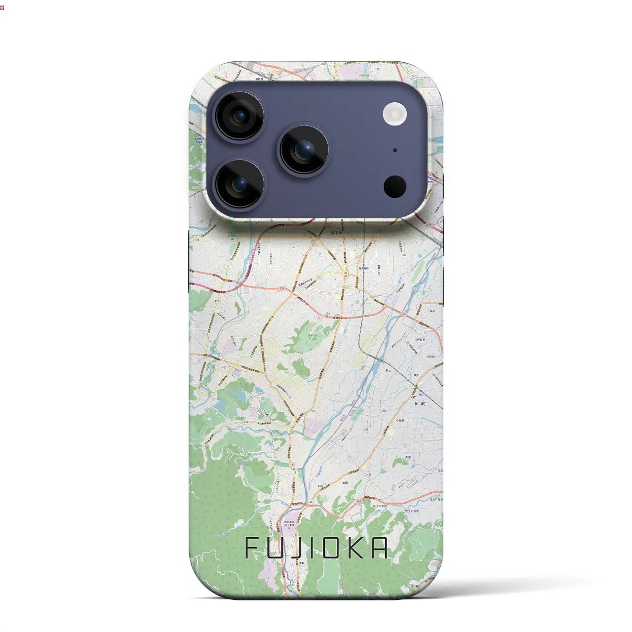 【藤岡（群馬県）】地図柄iPhoneケース（バックカバータイプ）