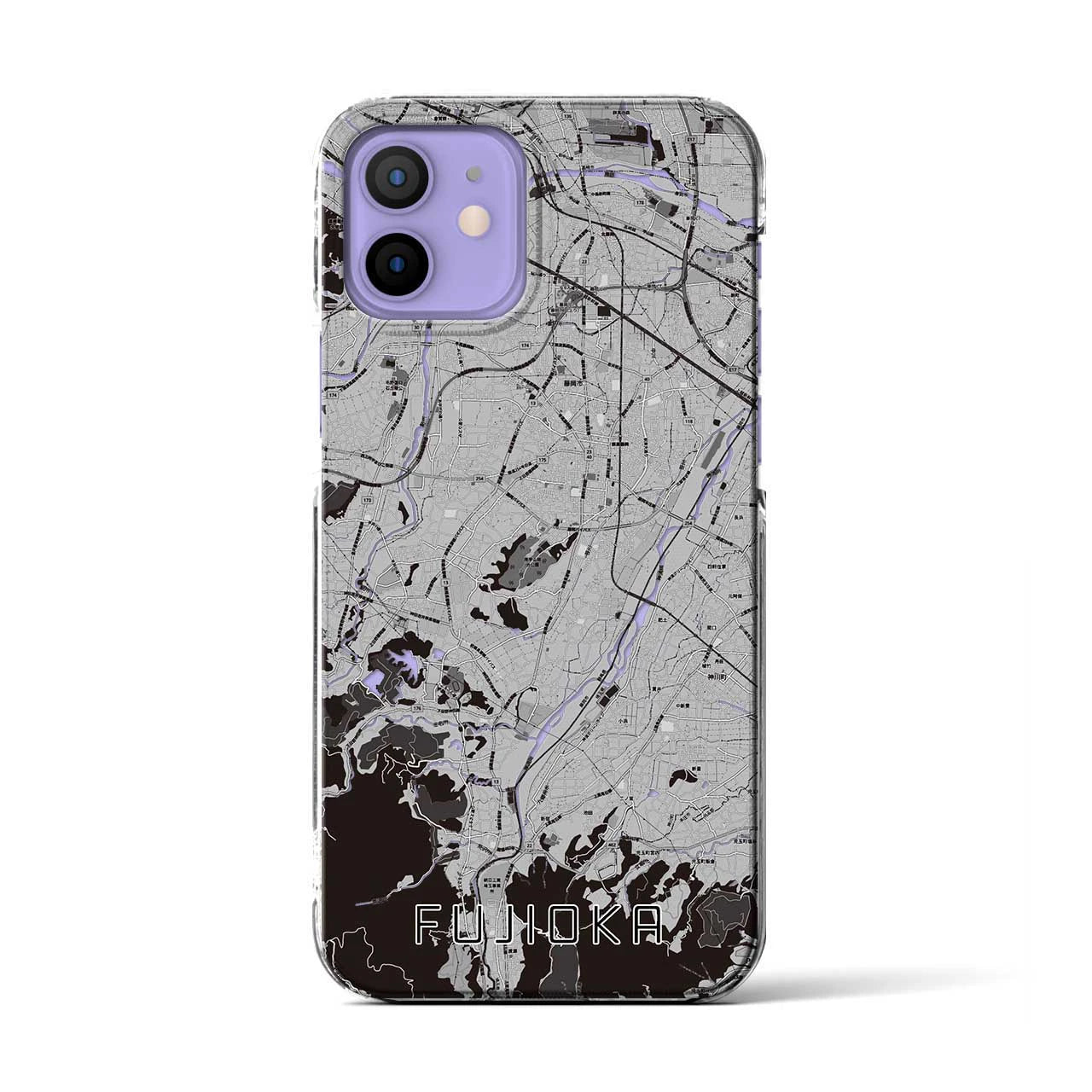 【藤岡（群馬県）】地図柄iPhoneケース（クリアタイプ）