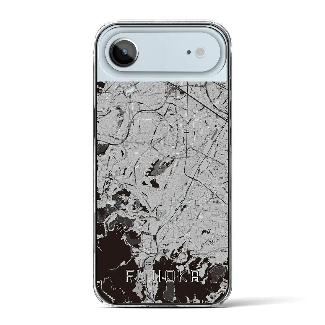 【藤岡(群馬県)】地図柄iPhoneケース(クリアタイプ)モノトーン・iPhone 17 Pro Max 用