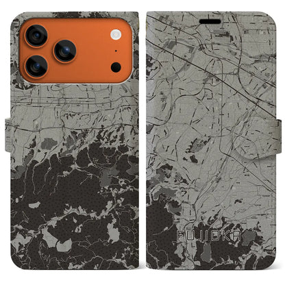 【藤岡（群馬県）】地図柄iPhoneケース（手帳タイプ）