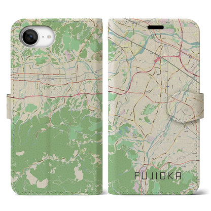 【藤岡（群馬県）】地図柄iPhoneケース（手帳タイプ）