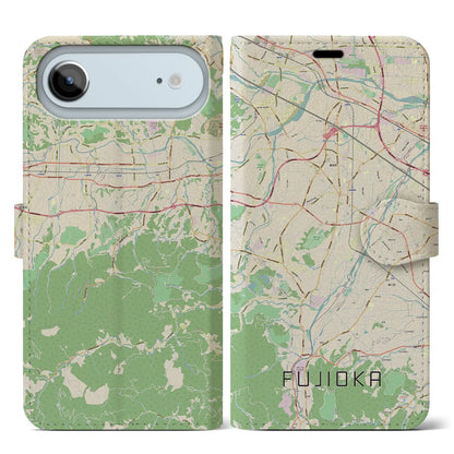 【藤岡（群馬県）】地図柄iPhoneケース（手帳タイプ）