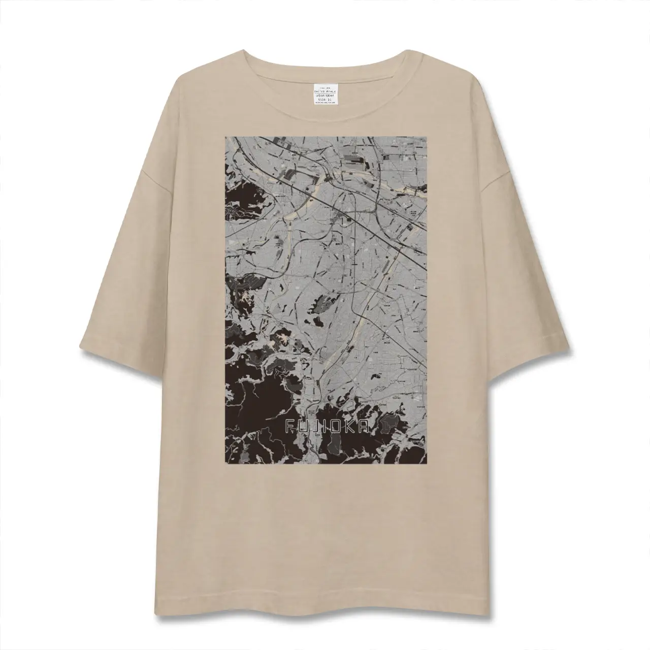 【藤岡（群馬県）】地図柄ビッグシルエットTシャツ