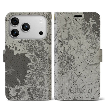 【藤崎（青森県）】地図柄iPhoneケース（手帳タイプ）