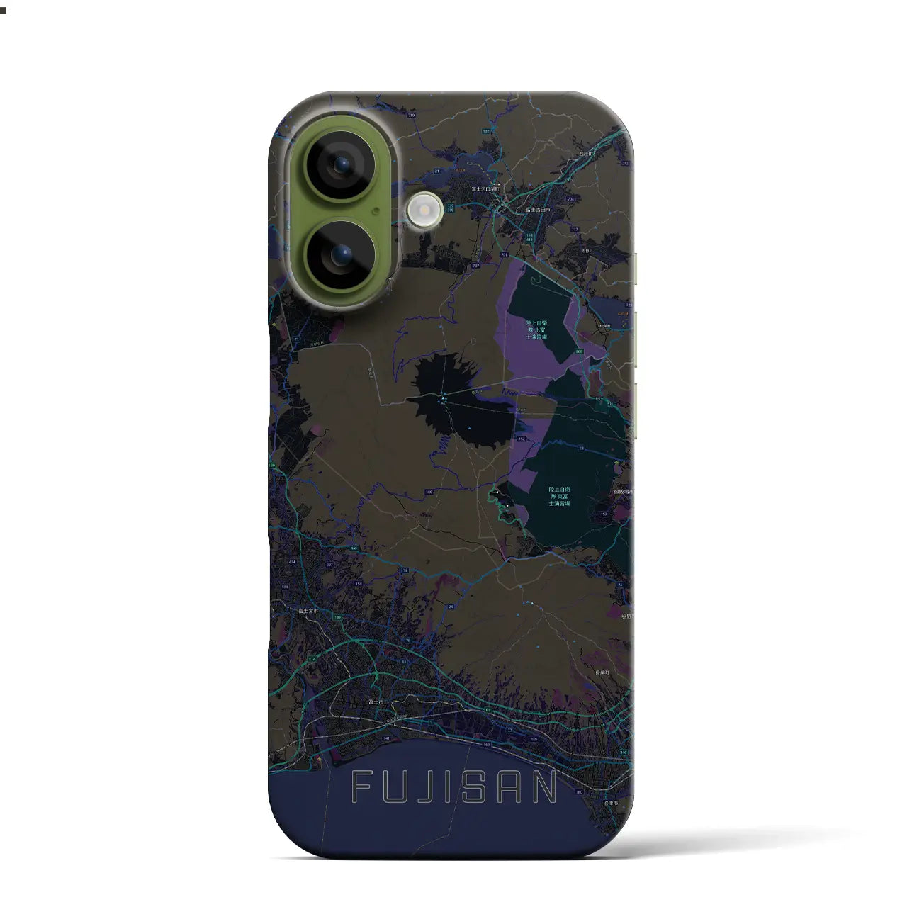 【富士山（静岡県）】地図柄iPhoneケース（バックカバータイプ）