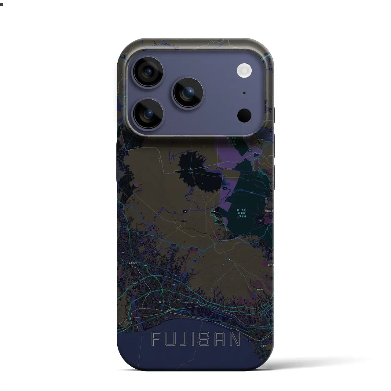 【富士山（静岡県）】地図柄iPhoneケース（バックカバータイプ）