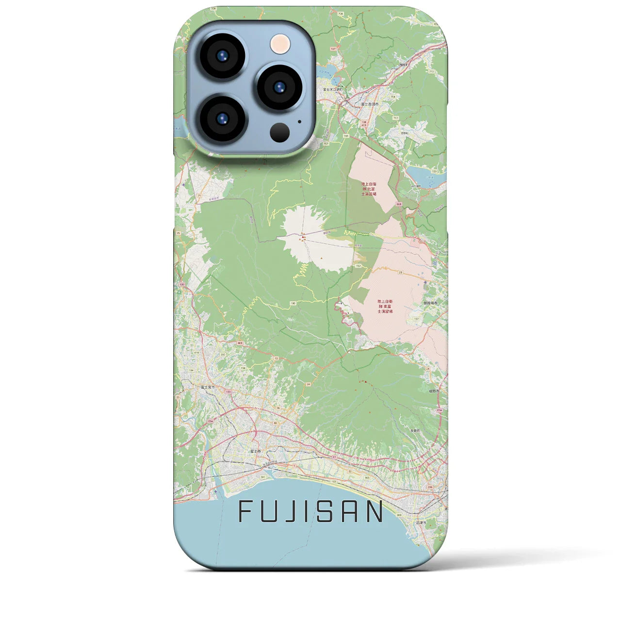 【富士山（静岡県）】地図柄iPhoneケース（バックカバータイプ）