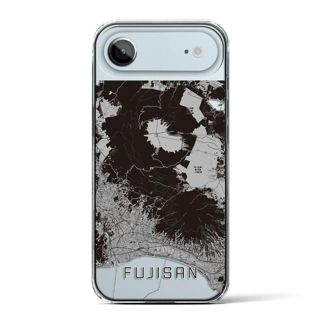 【富士山(静岡県)】地図柄iPhoneケース(クリアタイプ)モノトーン・iPhone 17 Pro Max 用