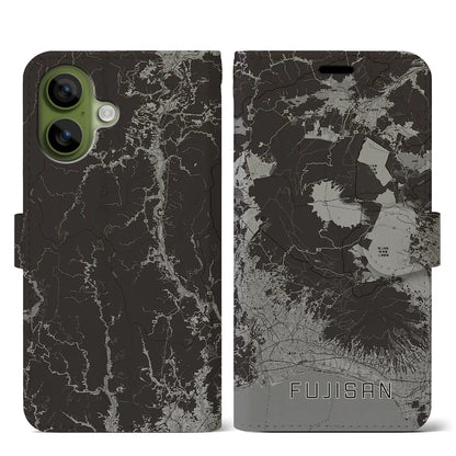 【富士山（静岡県）】地図柄iPhoneケース（手帳タイプ）