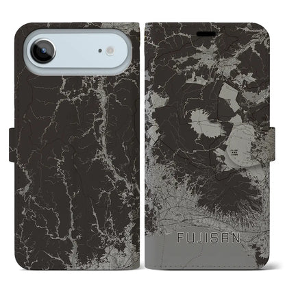 【富士山（静岡県）】地図柄iPhoneケース（手帳タイプ）