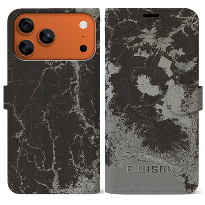 【富士山（静岡県）】地図柄iPhoneケース（手帳タイプ）