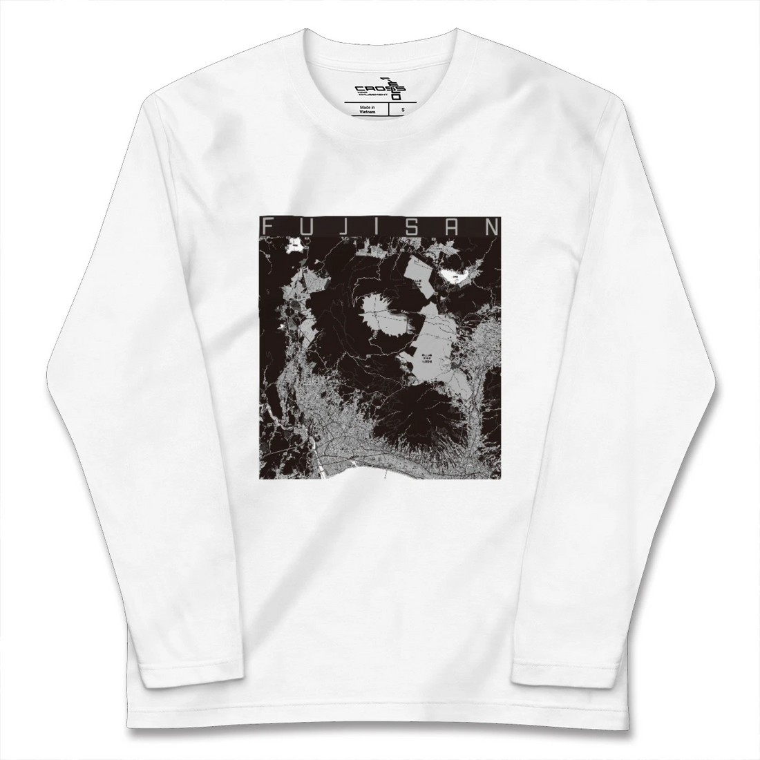 【富士山（静岡県）】地図柄ロングスリーブTシャツ