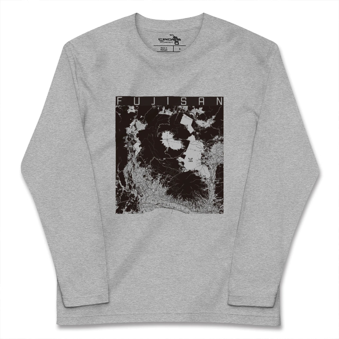 【富士山(静岡県)】地図柄ロングスリーブTシャツ