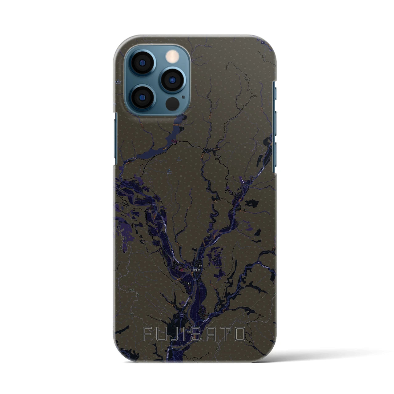 【藤里（秋田県）】地図柄iPhoneケース（バックカバータイプ）