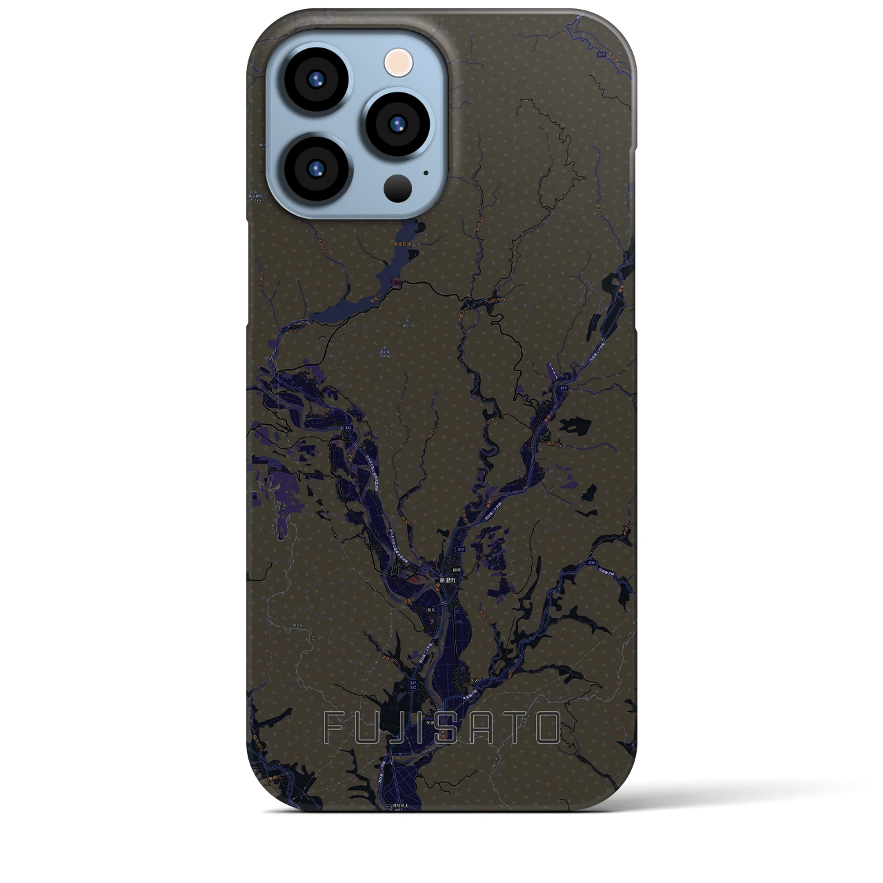 【藤里（秋田県）】地図柄iPhoneケース（バックカバータイプ）