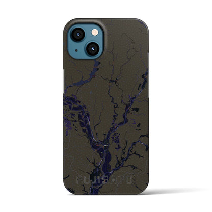 【藤里（秋田県）】地図柄iPhoneケース（バックカバータイプ）