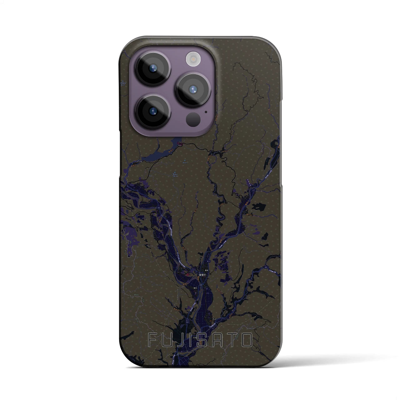 【藤里（秋田県）】地図柄iPhoneケース（バックカバータイプ）