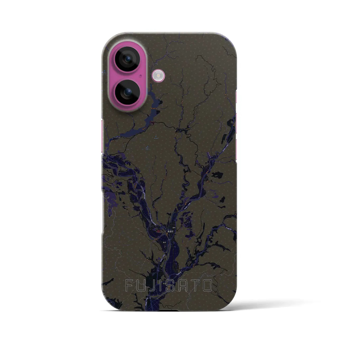 【藤里（秋田県）】地図柄iPhoneケース（バックカバータイプ）